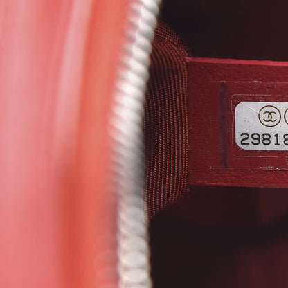 Chanel Calfskin Chain 20s Signature Bowling Bag Red 9 of 10