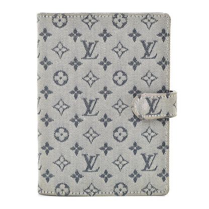 Louis Vuitton Mini Lin Small Ring Agenda Cover Blue 1 of 7