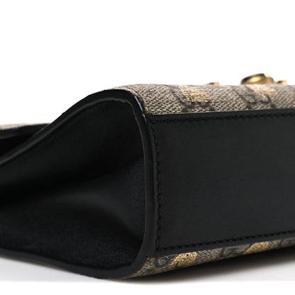 Gucci GG Supreme Monogram Bees Small Padlock Shoulder Bag Black 9 of 11