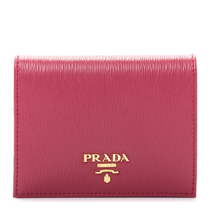 Prada Vitello Move Bi-Fold Wallet Ibisco 1 of 7