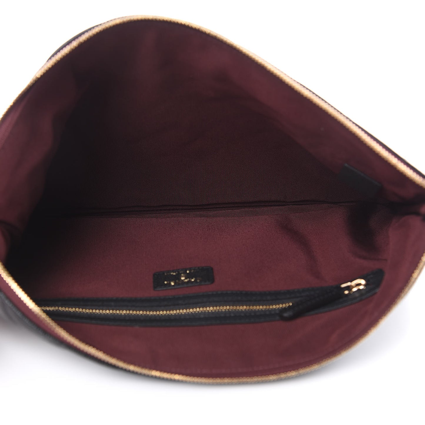 Caviar Quilted Large Cosmetic Case Black
