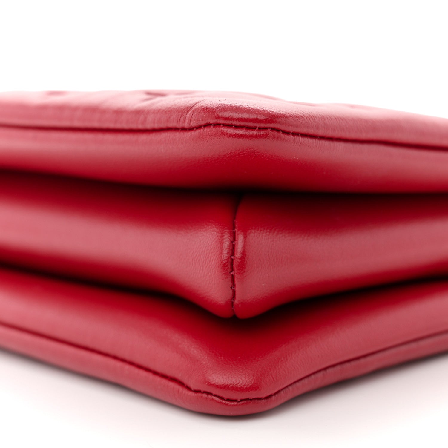 Louis Vuitton Mother of Pearl Lambskin Embossed Monogram Coussin BB Red Green 10 of 12