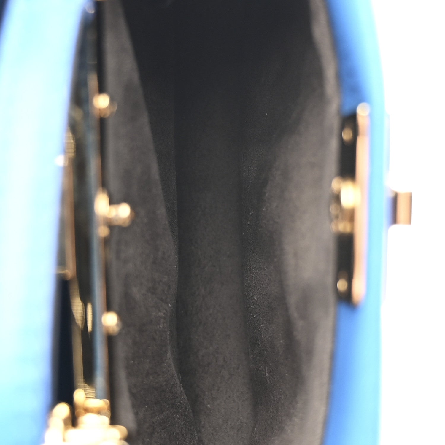 Fendi Shiny Nappa Micro Peekaboo Iconic Satchel Blue Royal 5 of 12
