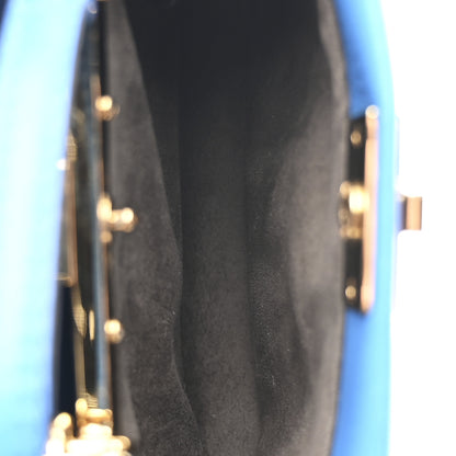 Fendi Shiny Nappa Micro Peekaboo Iconic Satchel Blue Royal 5 of 12