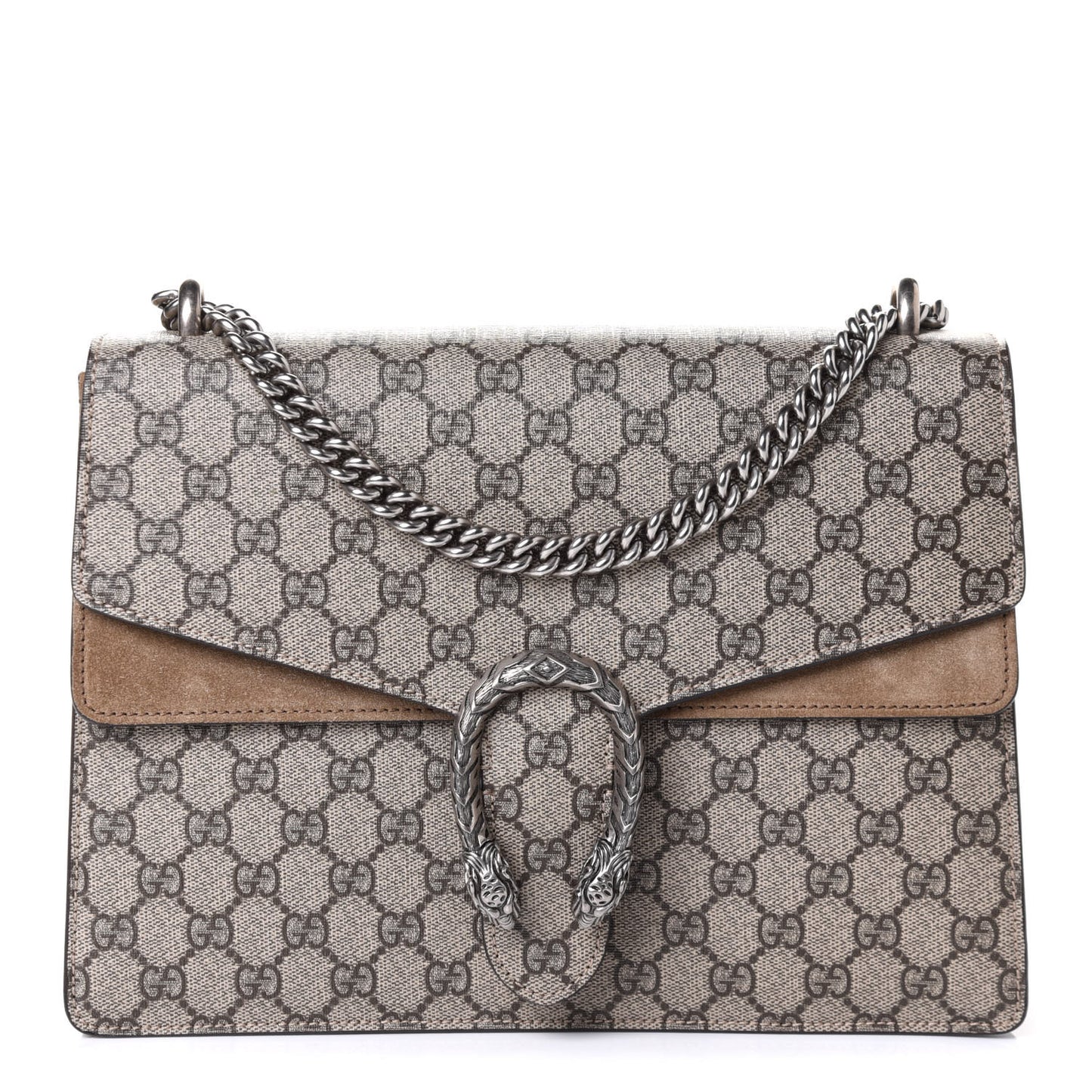 GG Supreme Monogram Medium Dionysus Shoulder Bag Taupe