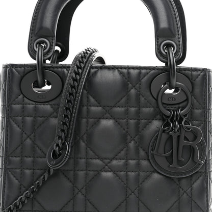 Christian Dior Ultra Matte Calfskin Cannage Mini Lady Dior Black 8 of 10