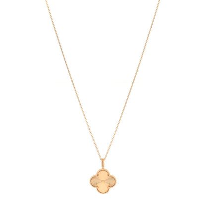 Van Cleef & Arpels 18K Yellow Gold Guilloche Magic Alhambra Long Necklace 1 of 4