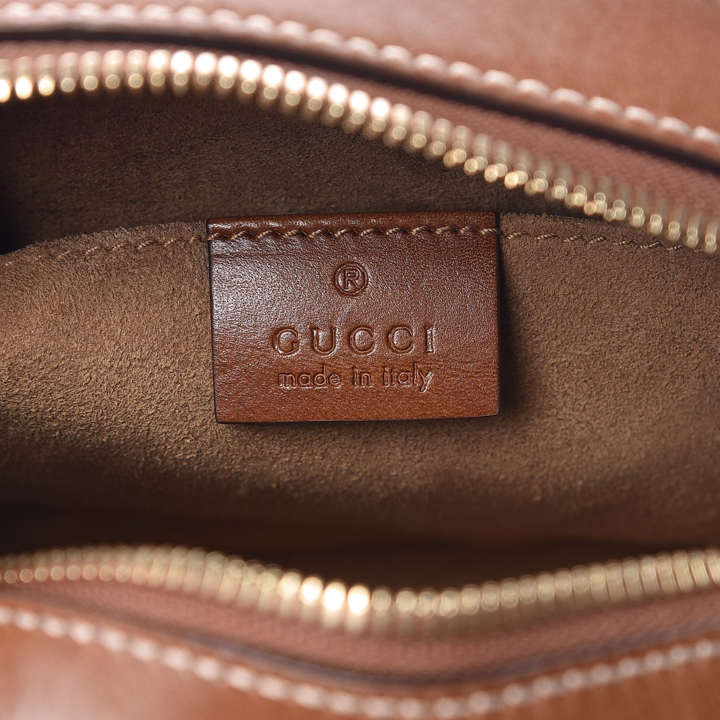 GG Supreme Monogram Cuoio Toscano Mini Chain Shoulder Bag Beige Ebony Cuir