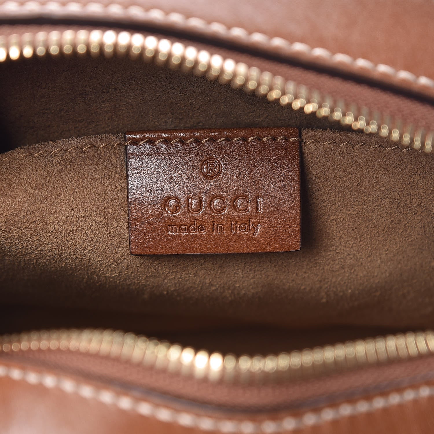 Gucci GG Supreme Monogram Cuoio Toscano Mini Chain Shoulder Bag Beige Ebony Cuir 6 of 8