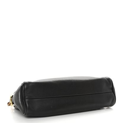 Prada Soft Calf Chain Shoulder Bag Black 4 of 9
