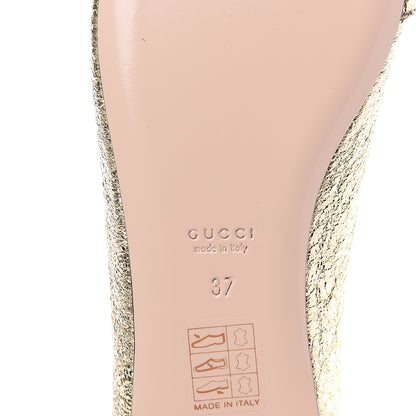 Gucci Galassia GG Marmont Fringe Flats 37 Platino 6 of 9