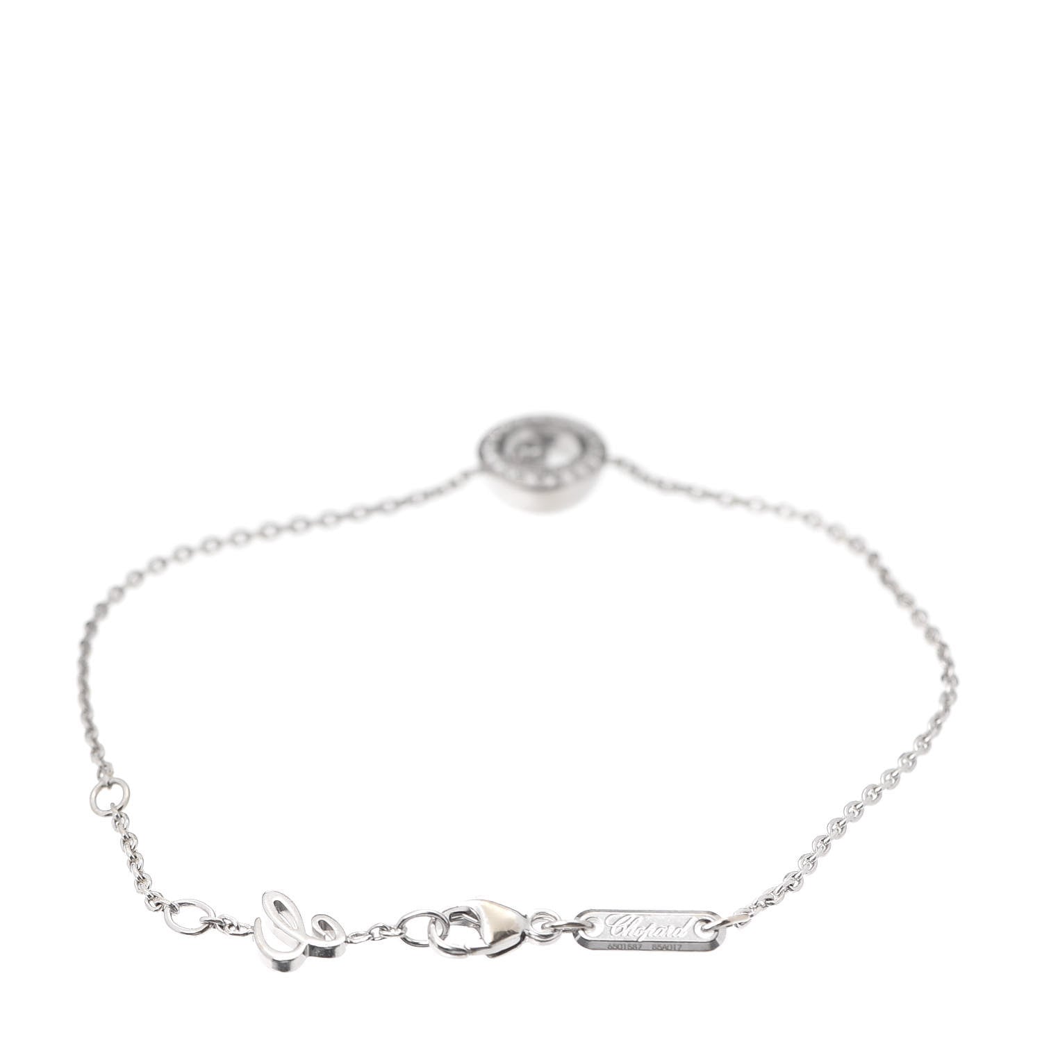 Chopard 18K White Gold Happy Diamonds Icons Chain Bracelet 3 of 6
