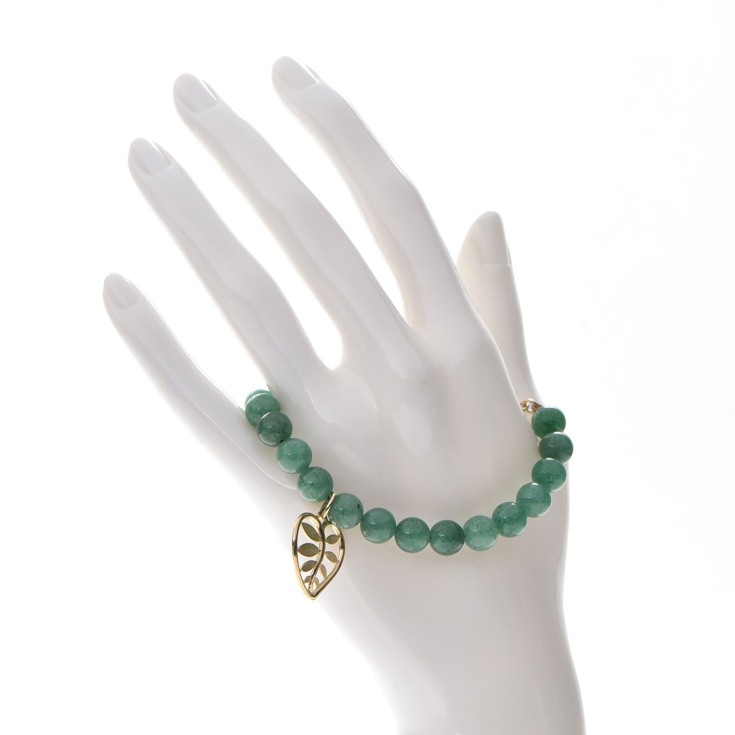 18K Yellow Gold Aventurine Paloma Picasso Villa Paloma Palm Bracelet