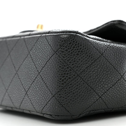 Chanel Metallic Caviar Quilted Mini Rectangular Flap Black 10 of 13