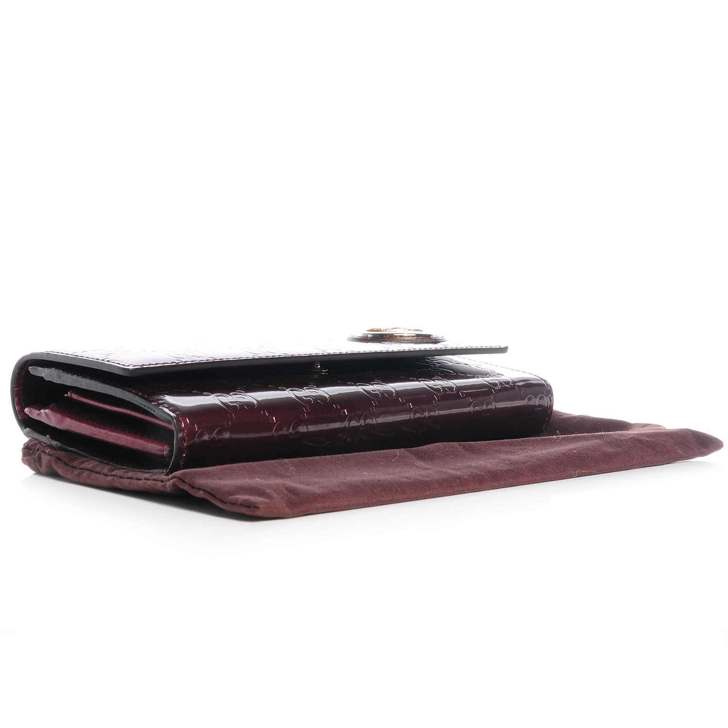 Gucci Shine Guccissima Lovely Heart Continental Wallet Scarlatto 4 of 6
