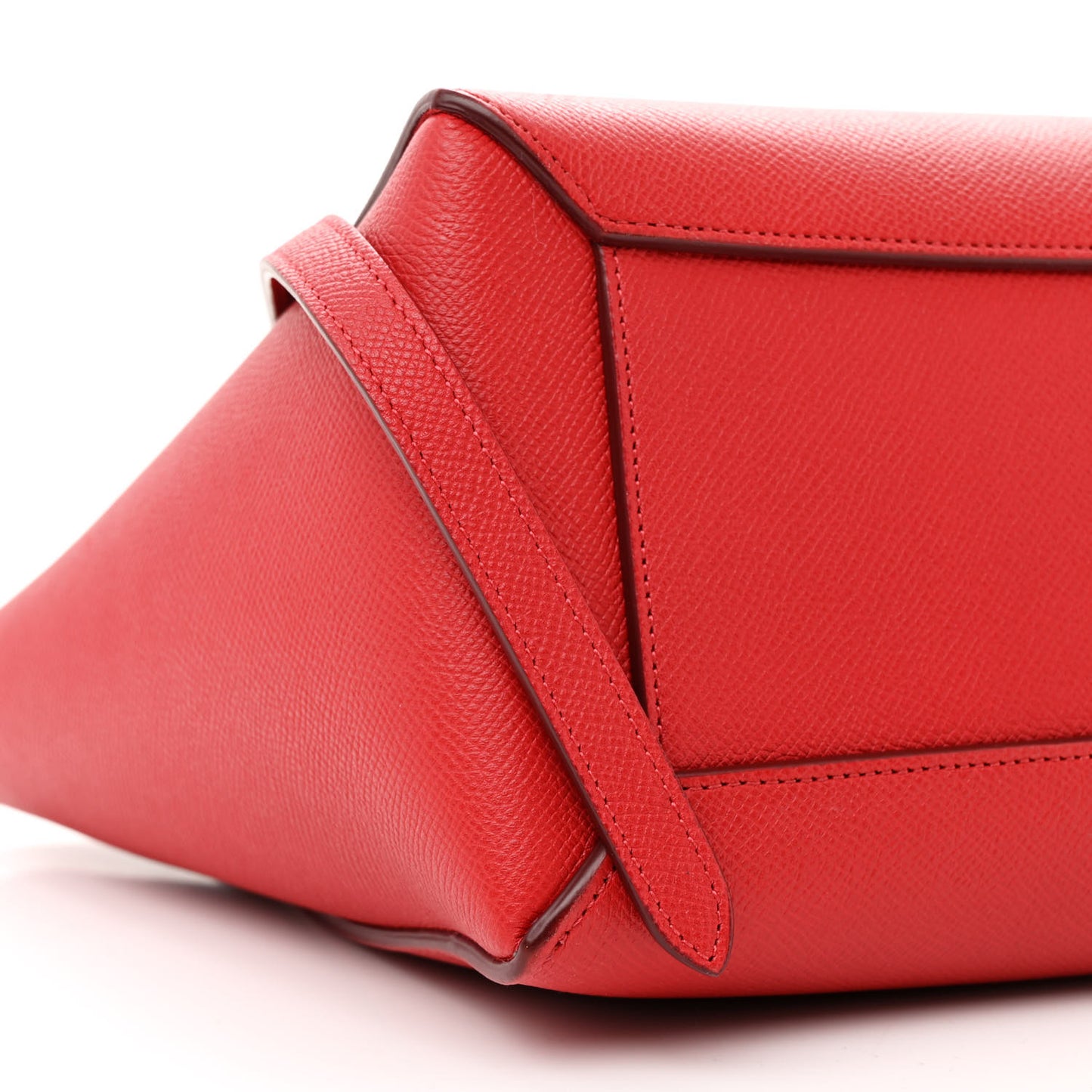 Baby Grained Calfskin Micro Belt Bag Coquelicot