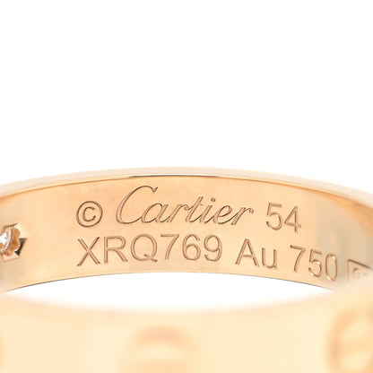 Cartier 18K Yellow Gold Diamond 4mm LOVE Wedding Band Ring 54 6.75 4 of 6