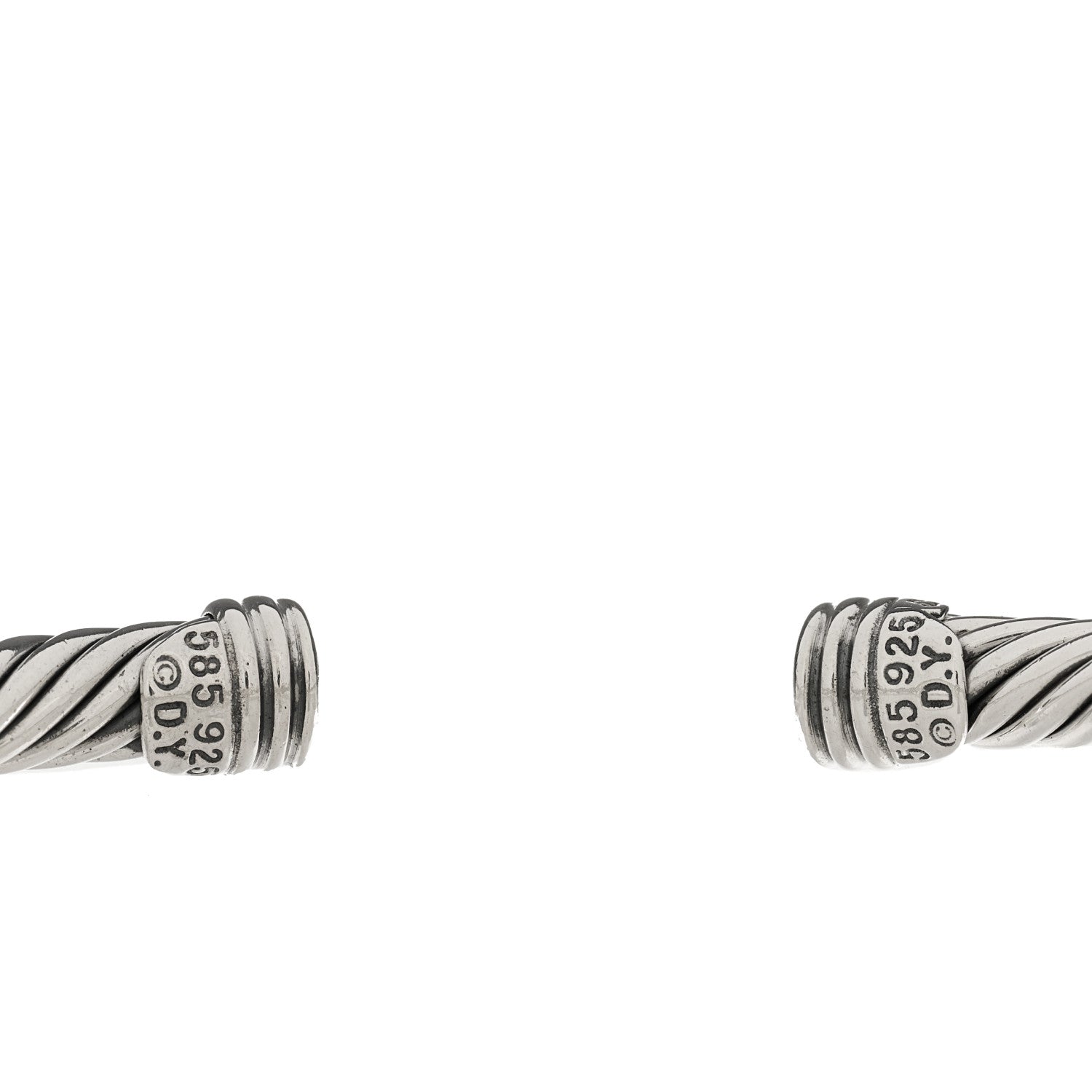David Yurman Sterling Silver 14K Yellow Gold 5mm Triple X Cable Bracelet 3 of 3
