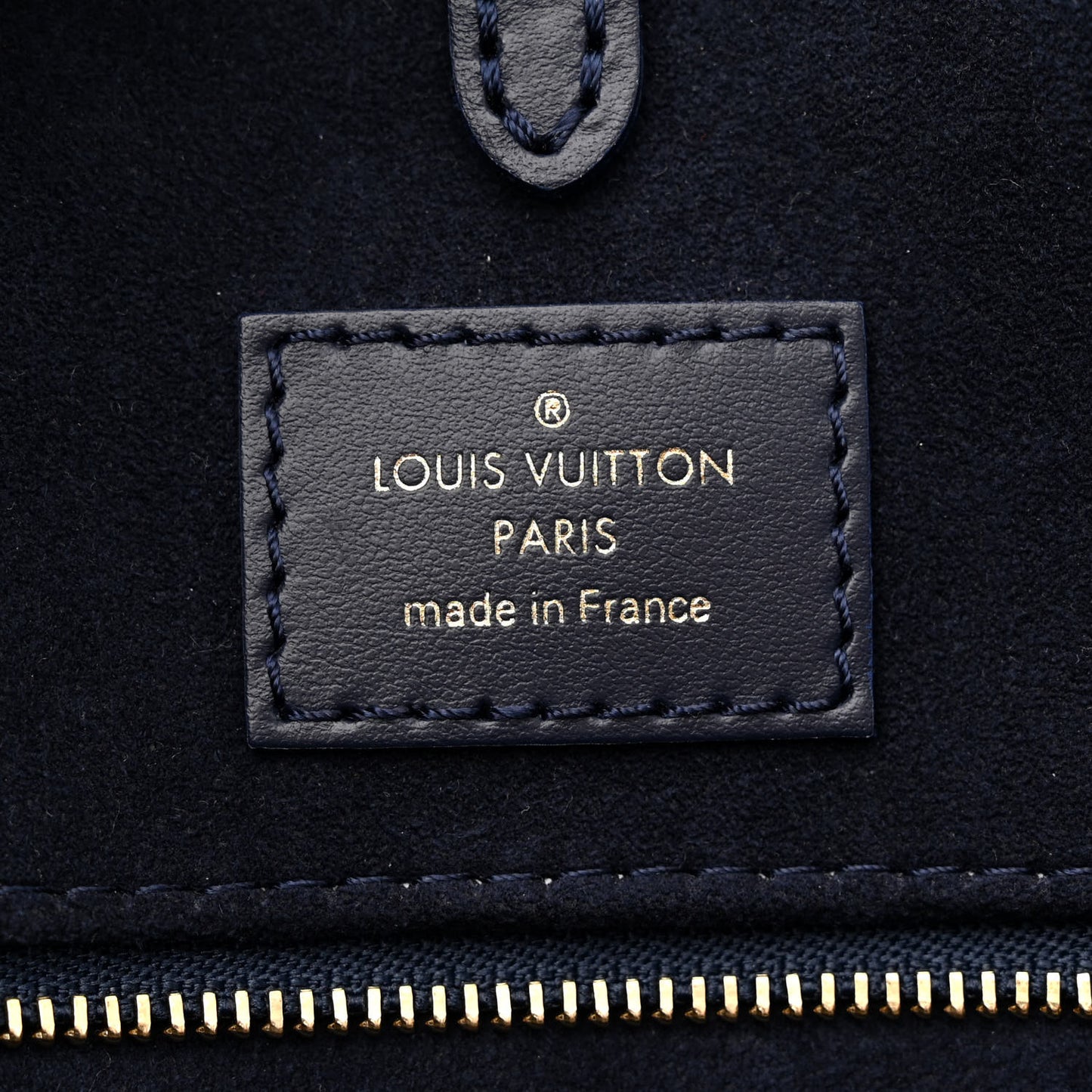 Grained Calfskin Nautical Onthego MM Navy Blue