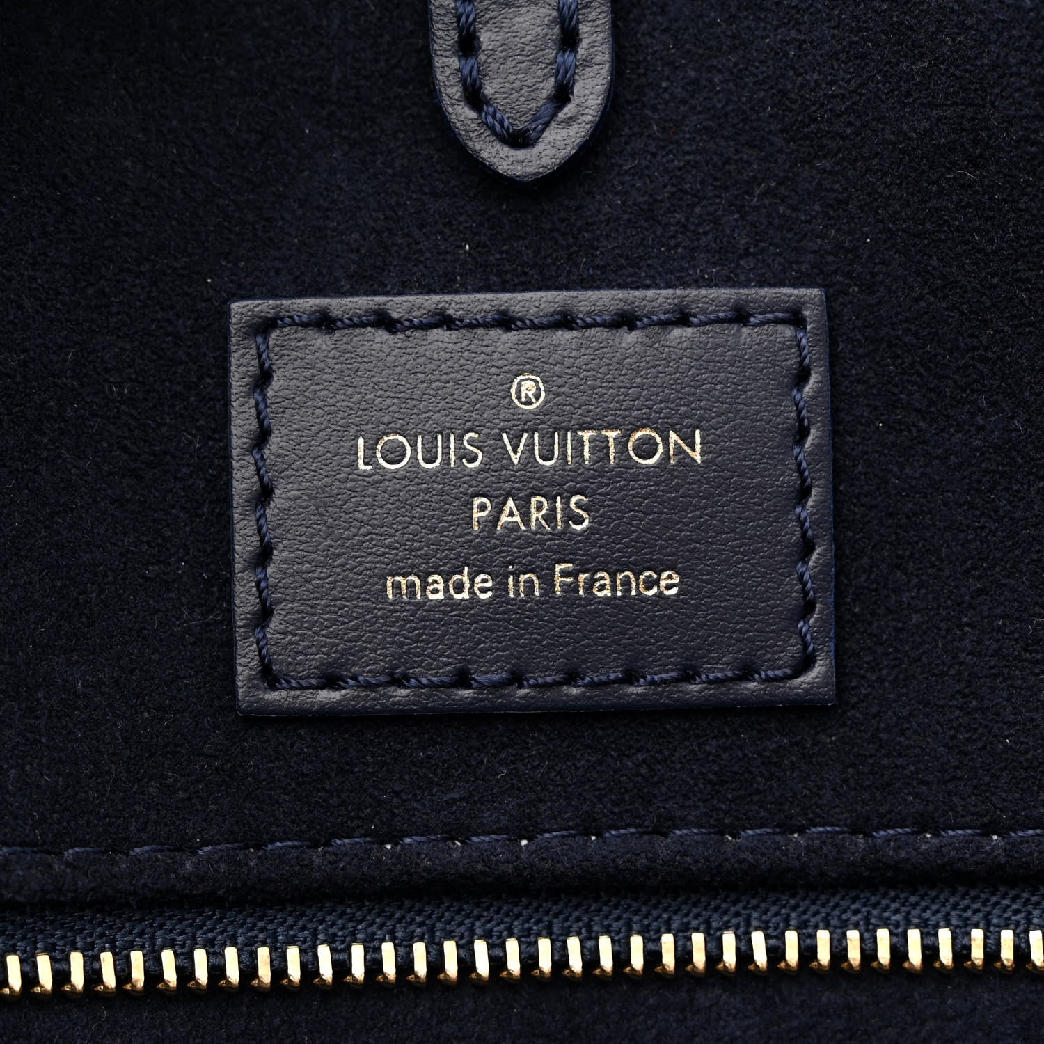 Louis Vuitton Grained Calfskin Nautical Onthego MM Navy Blue 6 of 12