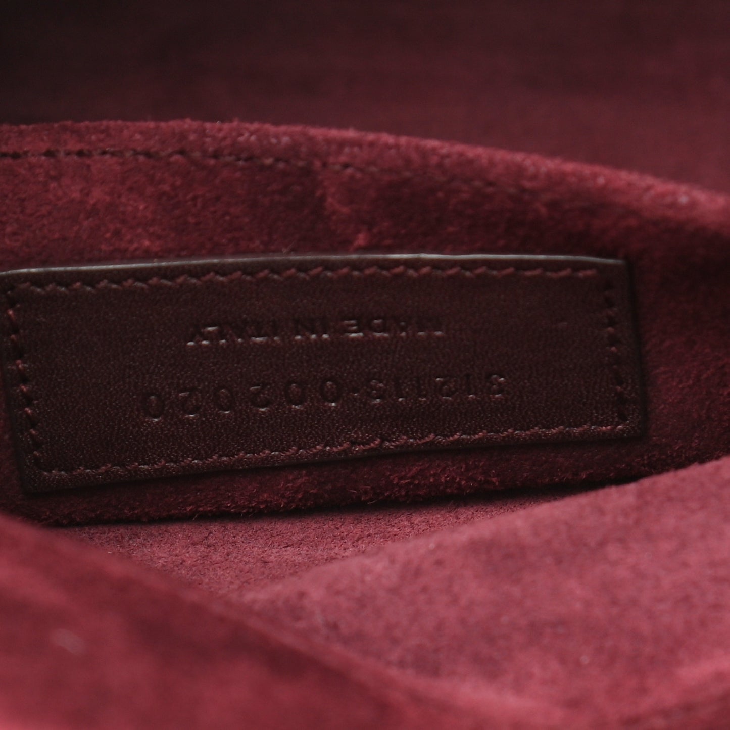 Textured Leather ChYc Clutch Burgundy