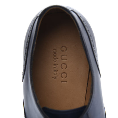 Gucci Calfskin Mens Boss Whipstitch Oxfords 9 Blue 6 of 8