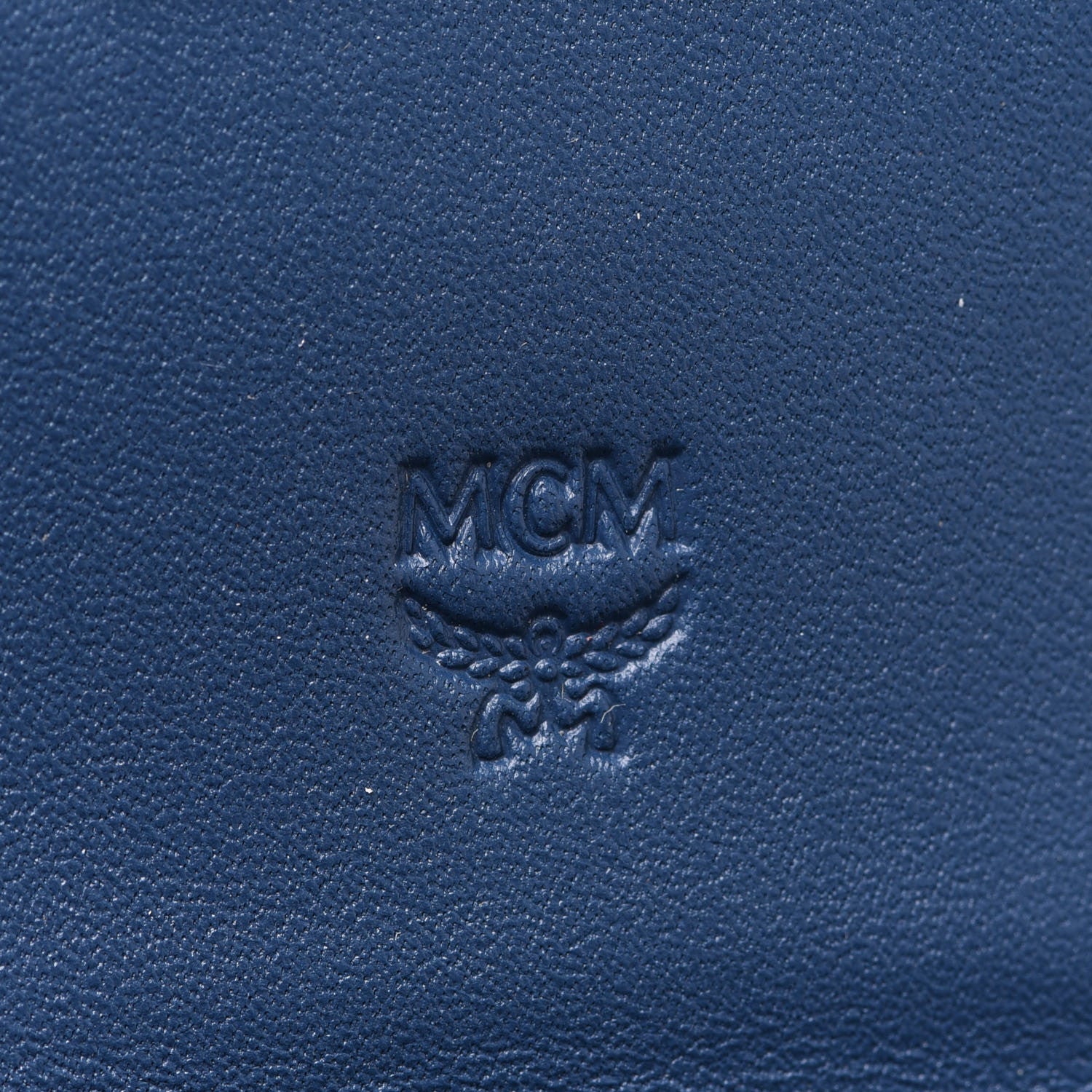 MCM Vintage Jacquard Monogram Mini Tri-Fold Wallet Blue 6 of 7