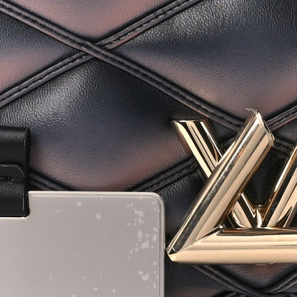 Louis Vuitton Lambskin Malletage Top Handle GO-14 MM Black Pink 10 of 12