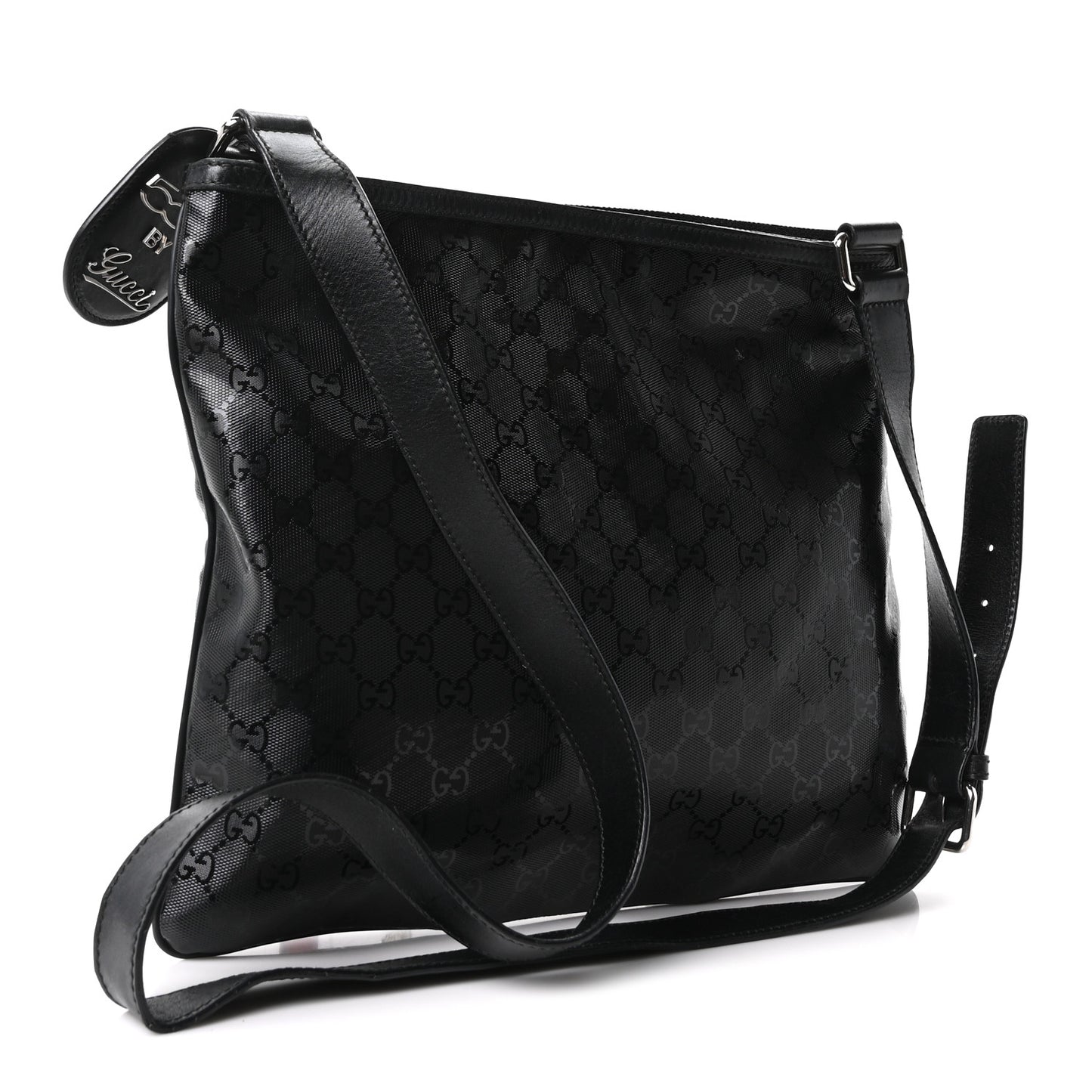 Imprime Monogram Web Medium 500 by Gucci Flat Messenger Bag Black