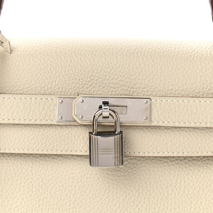 Hermes Togo Au Galop Kelly Retourne 28 Craie Rouge H Fauve Black 12 of 13