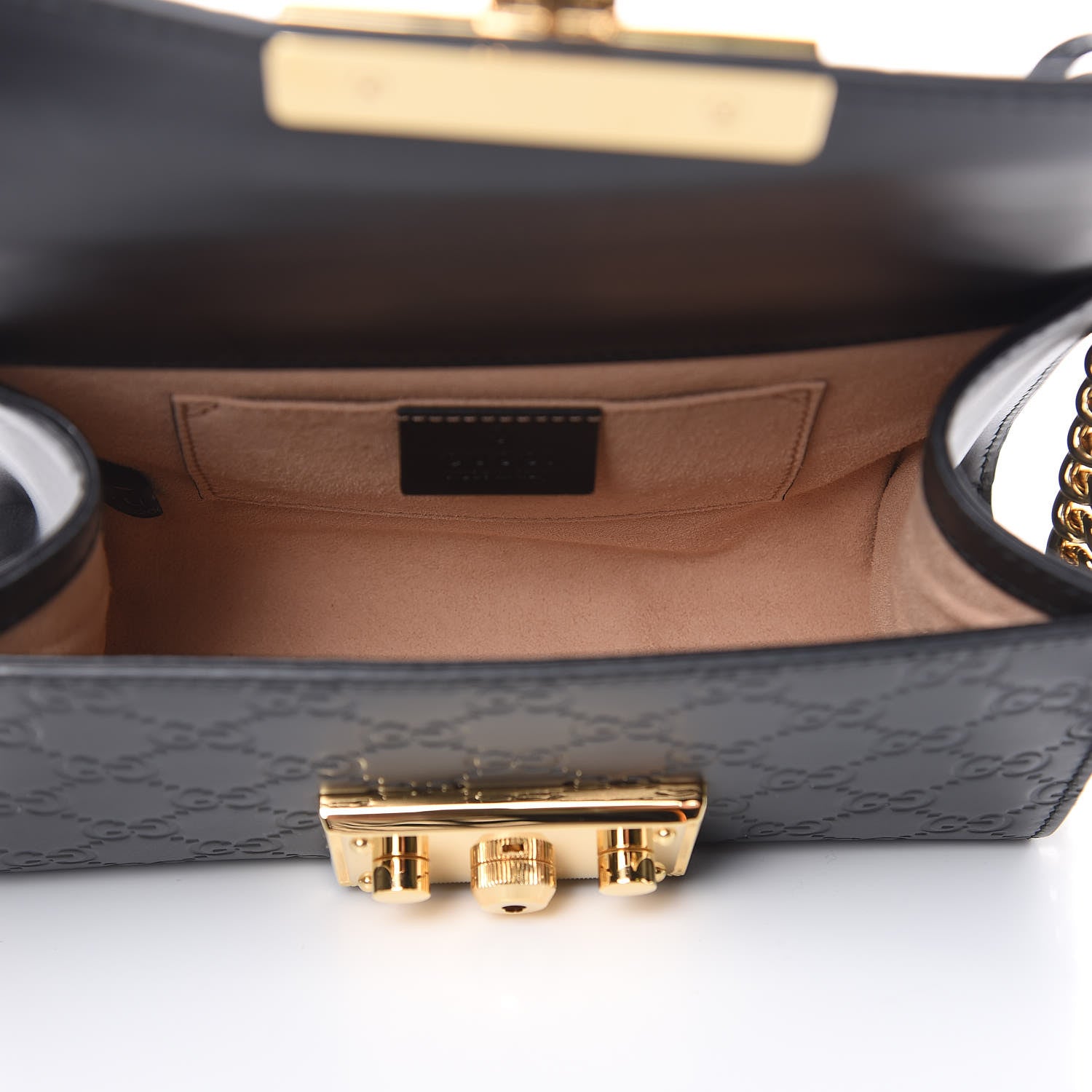 Gucci Guccissima Small Padlock Shoulder Bag Black 5 of 11