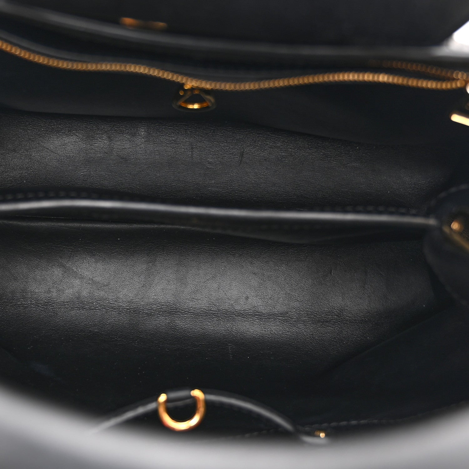 Louis Vuitton Taurillon Mechanical Flowers Smile Capucines PM Black 4 of 8