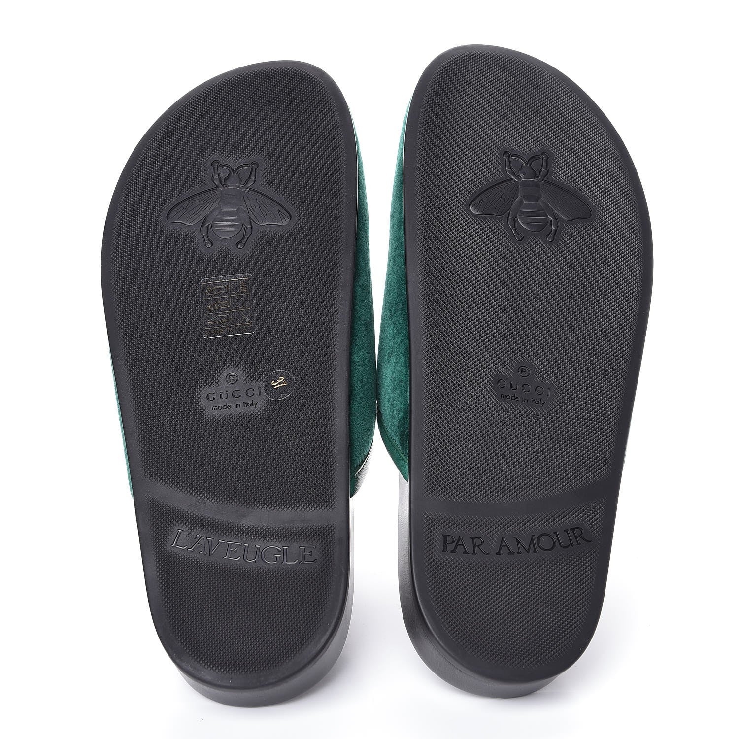 Gucci Softy Velvet Malaga Kid Womens Horsebit River Slippers 37 Emerald 4 of 7