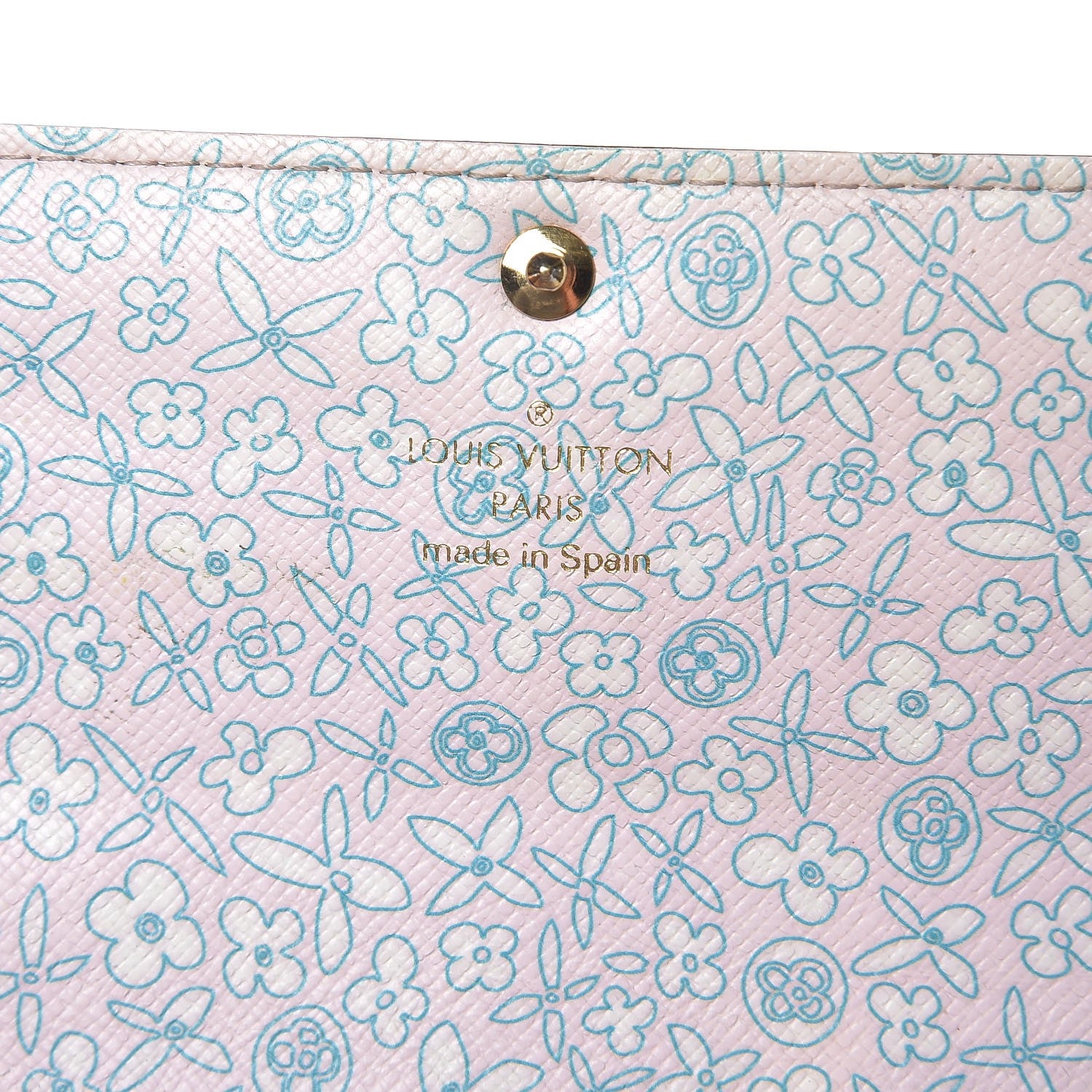 Louis Vuitton Monogram Fleuri Sarah Wallet Rose 6 of 9