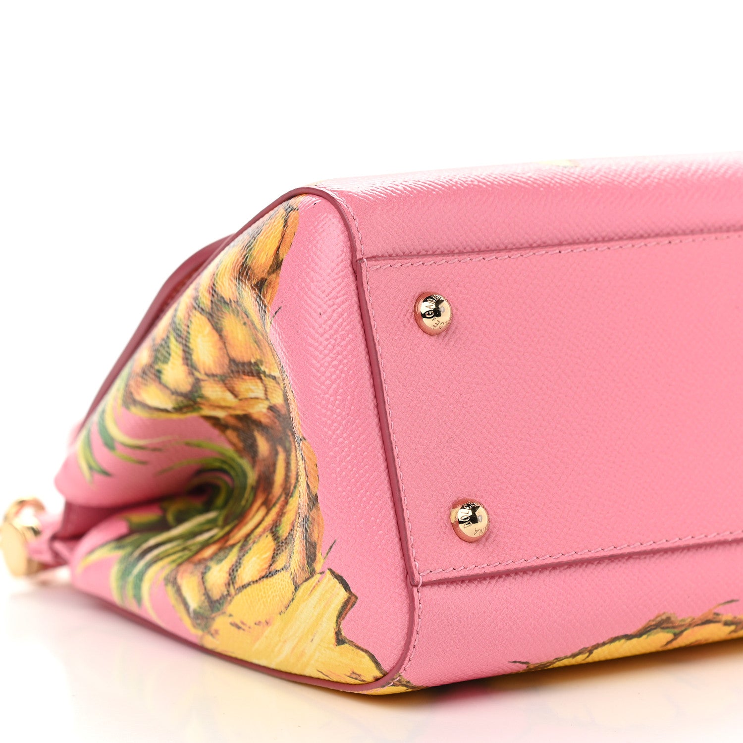 Dolce & Gabbana Dauphine Pineapple Print Medium Miss Sicily Satchel Rosa 5 of 11