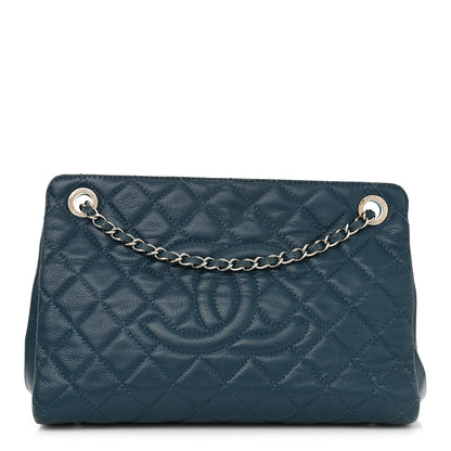 Chanel Caviar Quilted Timeless CC Shopping Tote Blue 1 of 16