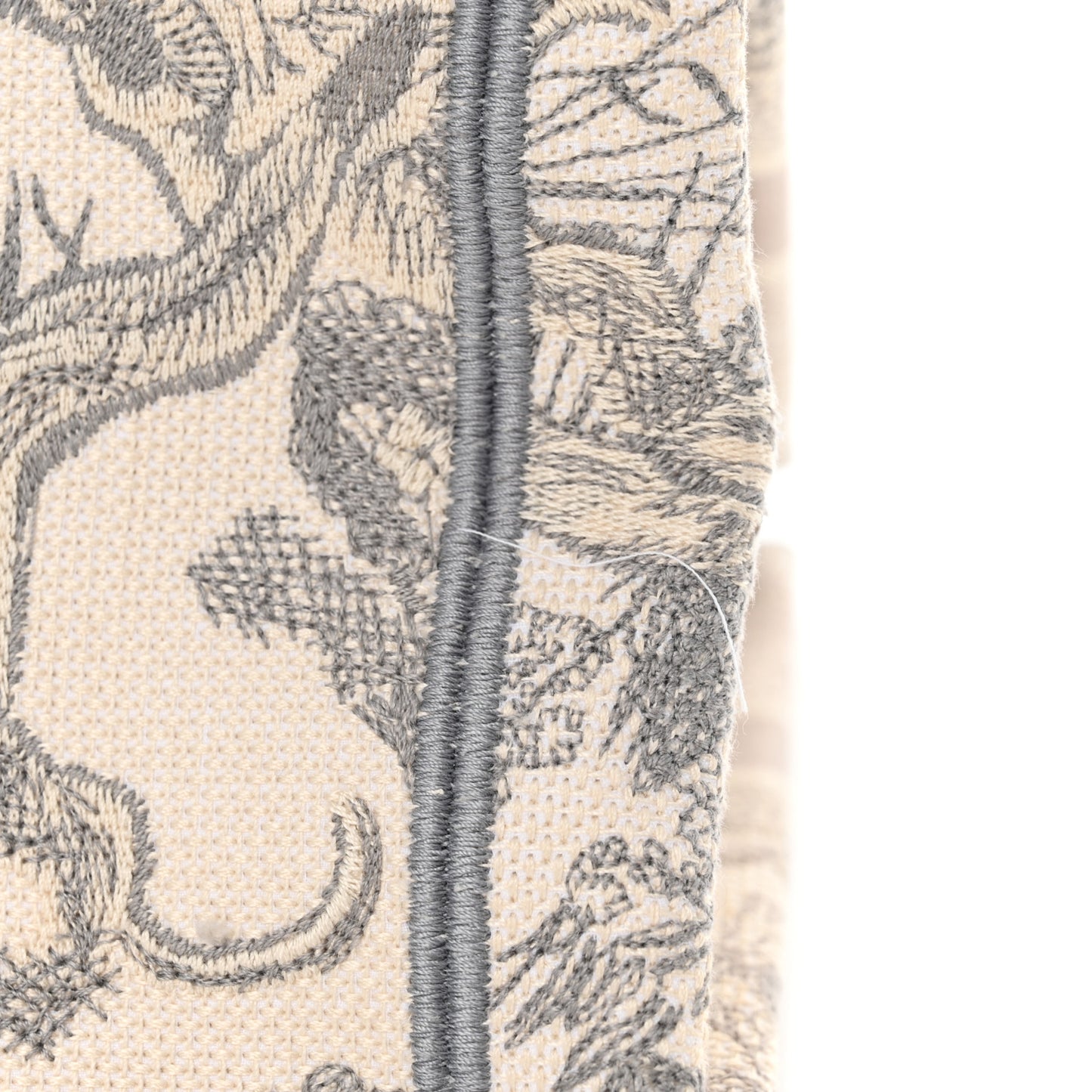 Canvas Embroidered Medium Dioriviera Toile De Jouy Book Tote Gray