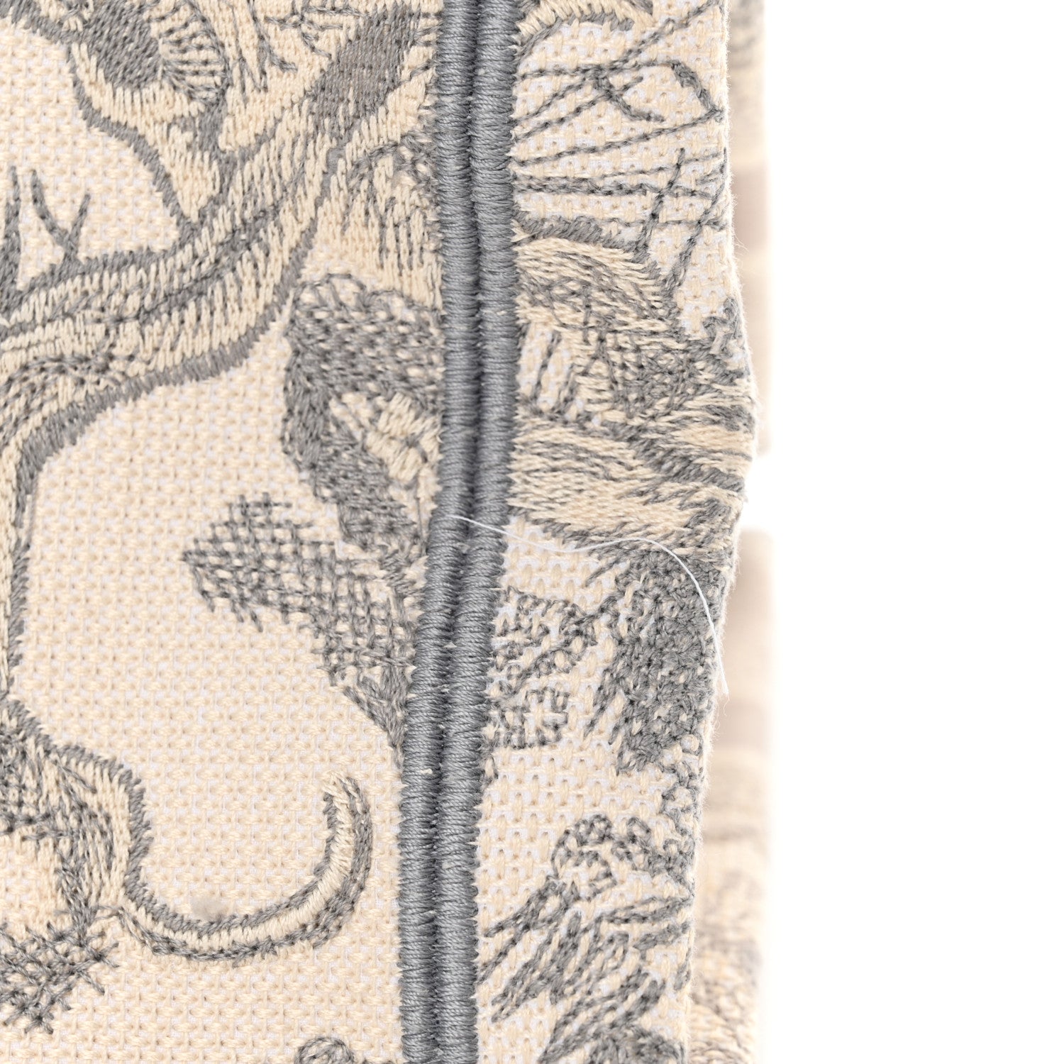 Christian Dior Canvas Embroidered Medium Dioriviera Toile De Jouy Book Tote Gray 15 of 17