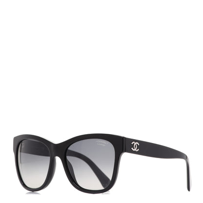 Chanel Acetate Polarized Square CC Sunglasses 5380 Black 1 of 7