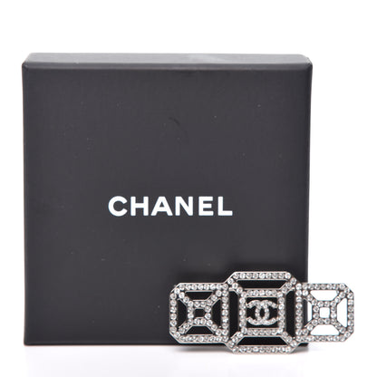 Chanel Crystal CC Brooch Silver 3 of 3