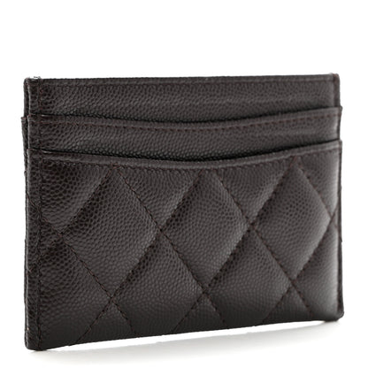 Chanel Caviar Quilted Card Holder Dark Brown 3 of 8