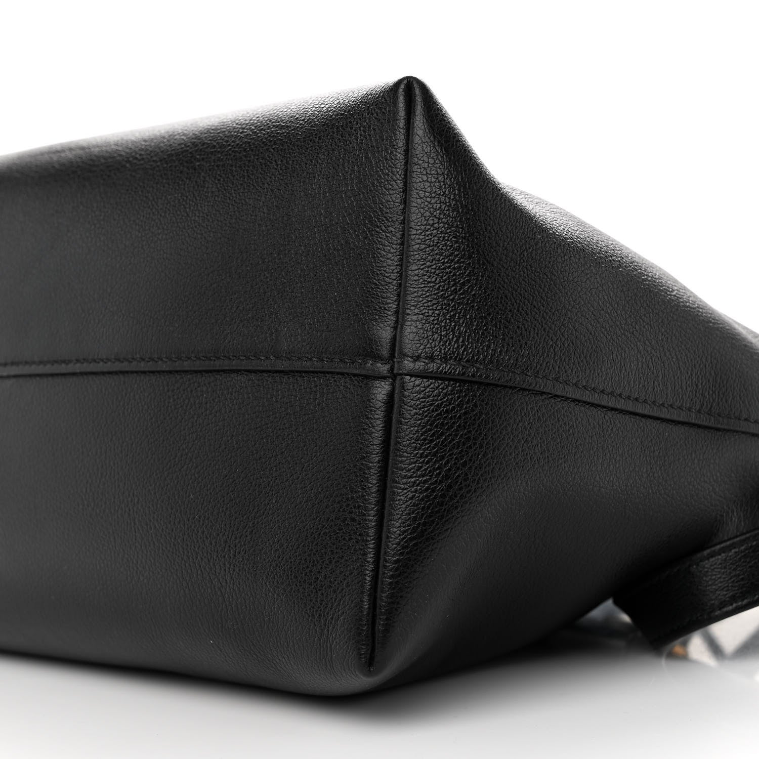 Prada Glace Calfskin Embossed Logo Tote Black 10 of 14