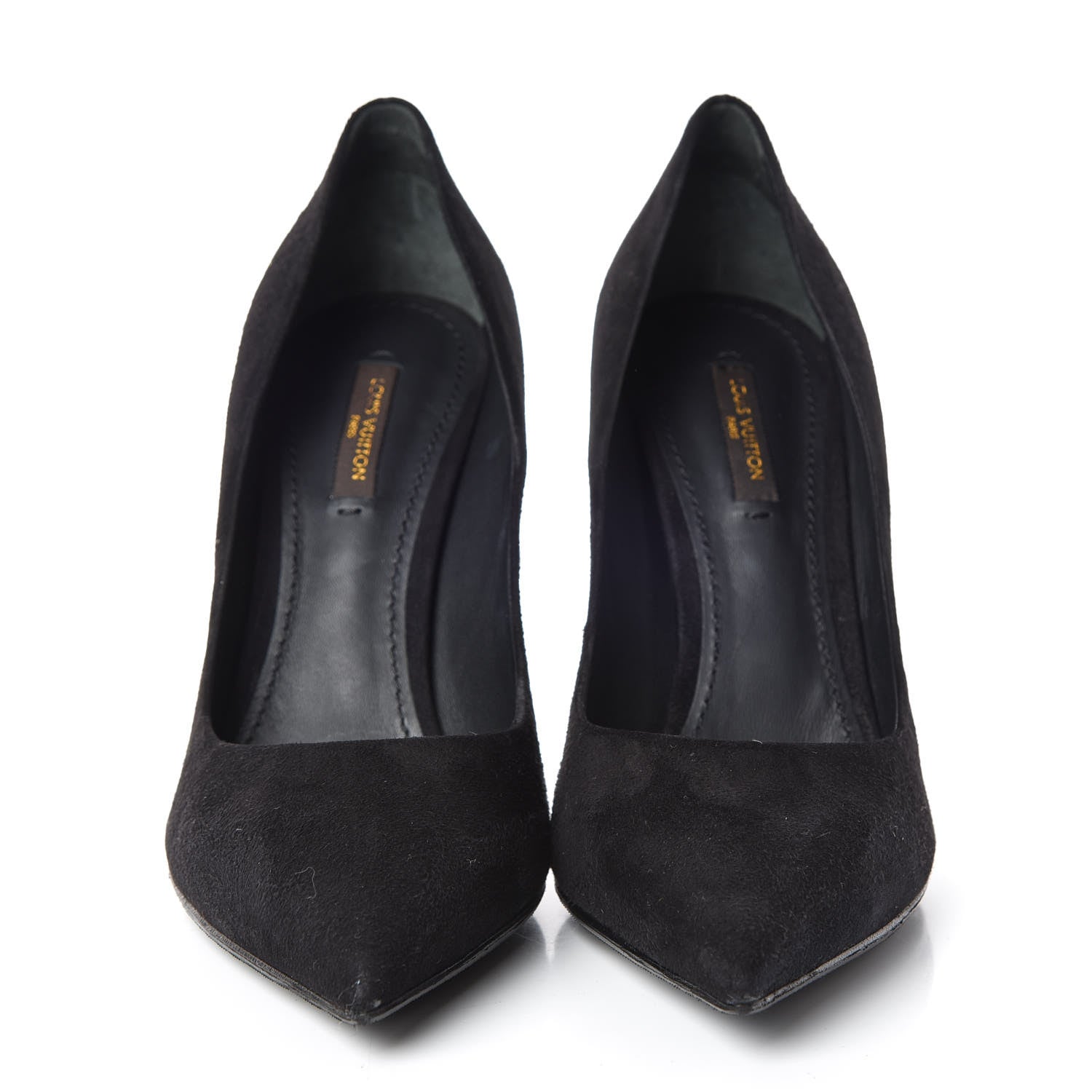 Louis Vuitton Suede Eyeline Pumps 39 Black 2 of 15