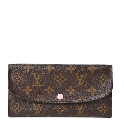 Louis Vuitton Monogram Emilie Wallet Rose Ballerine 1 of 7