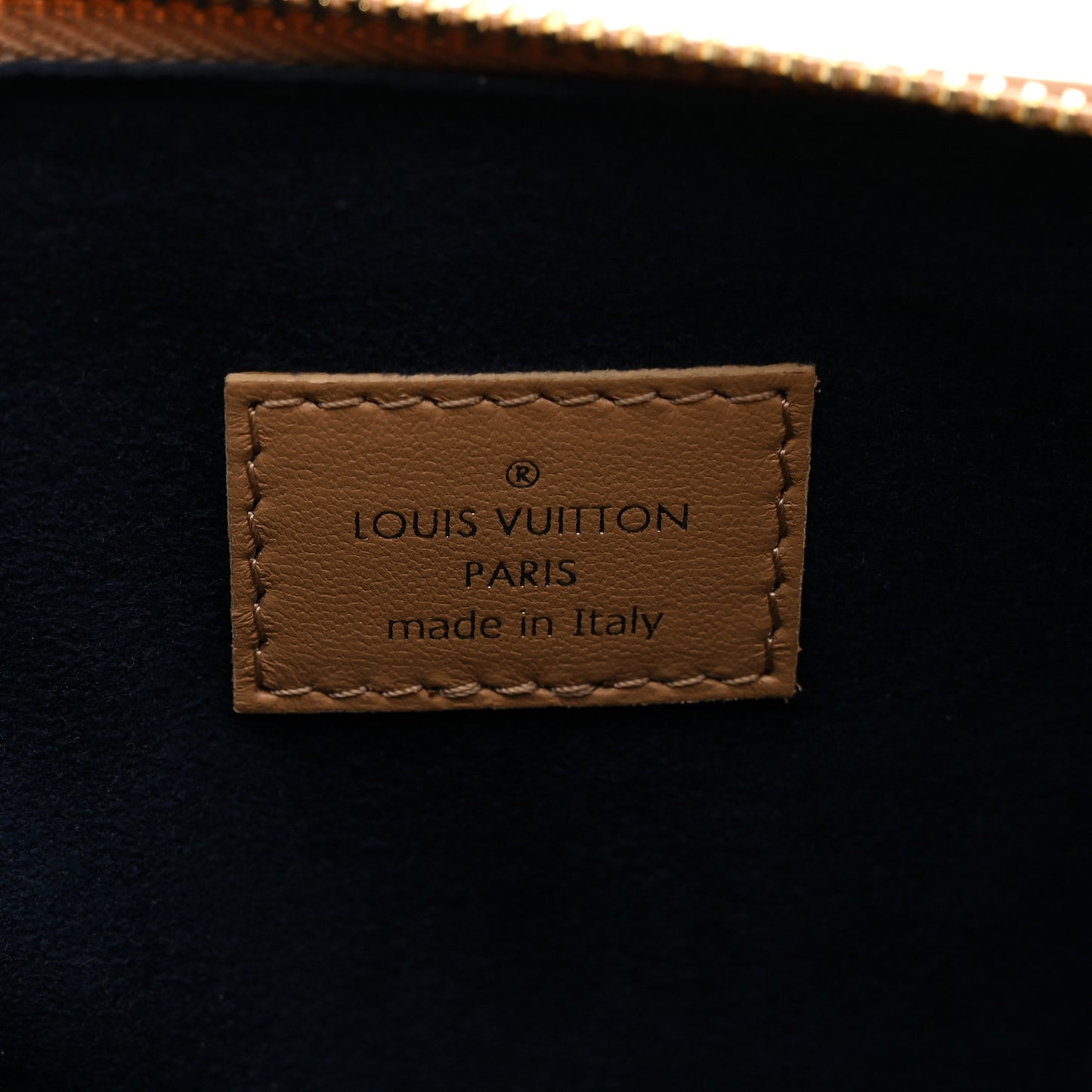 Lambskin Embossed Monogram Coussin PM Camel