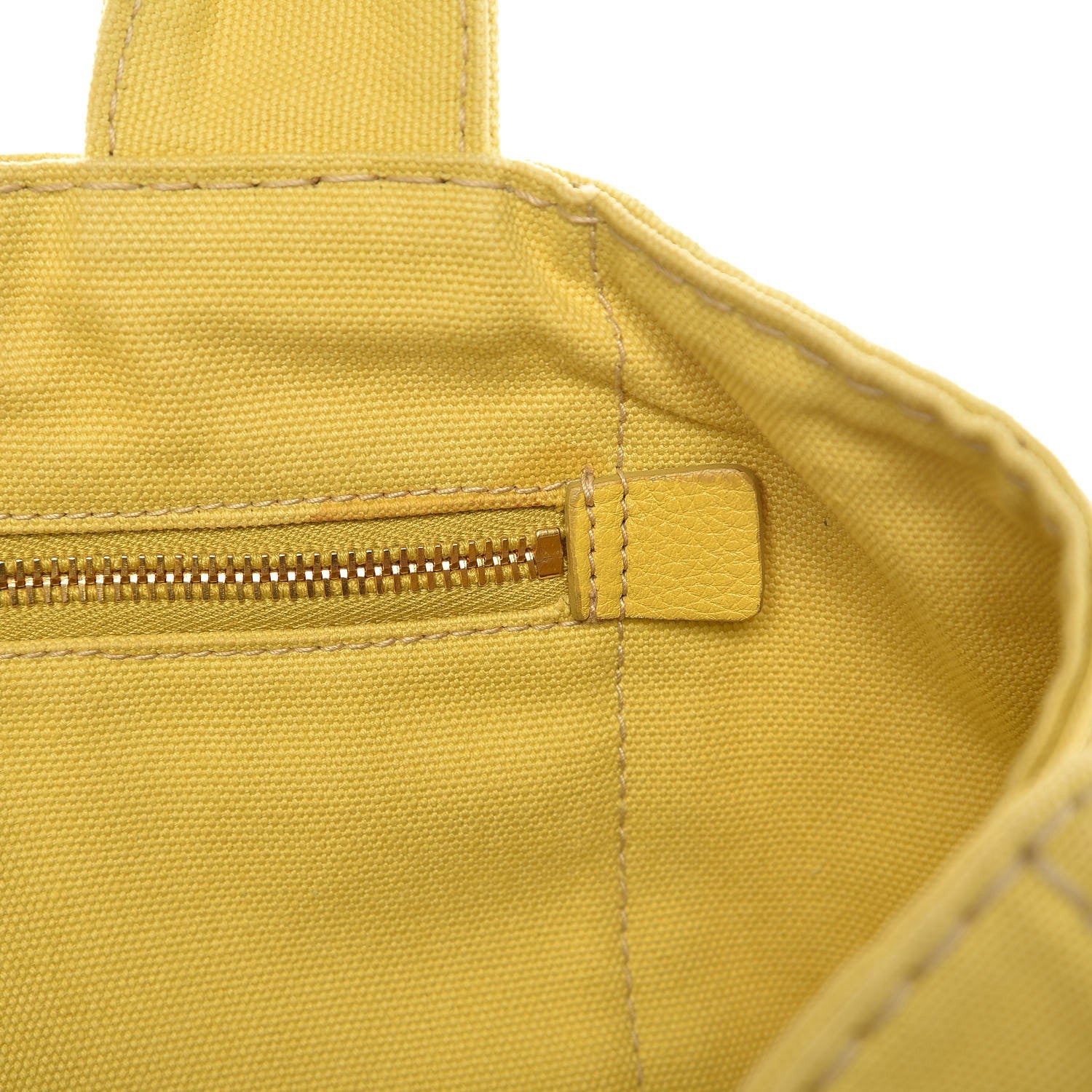 Prada Canvas Canapa Logo Tote Yellow 8 of 14