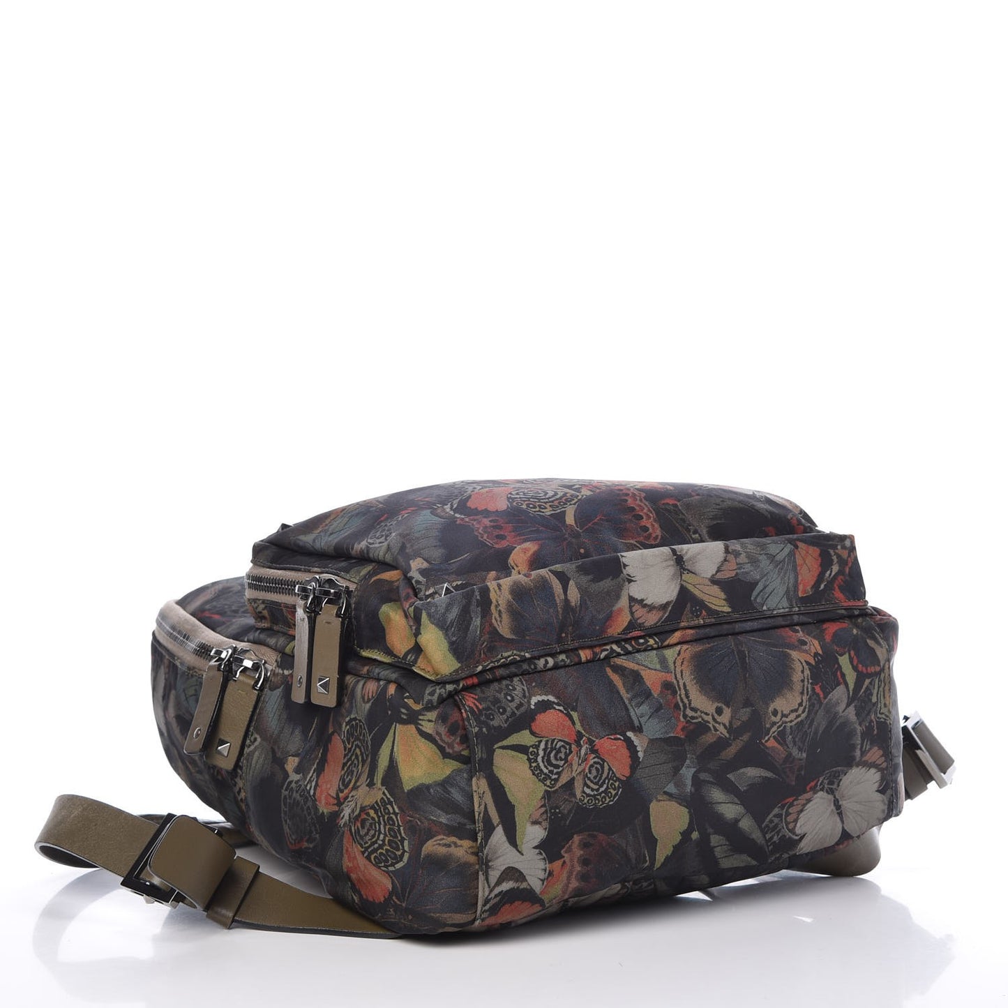 Nylon Camubutterfly Medium Rockstud Backpack Multicolor