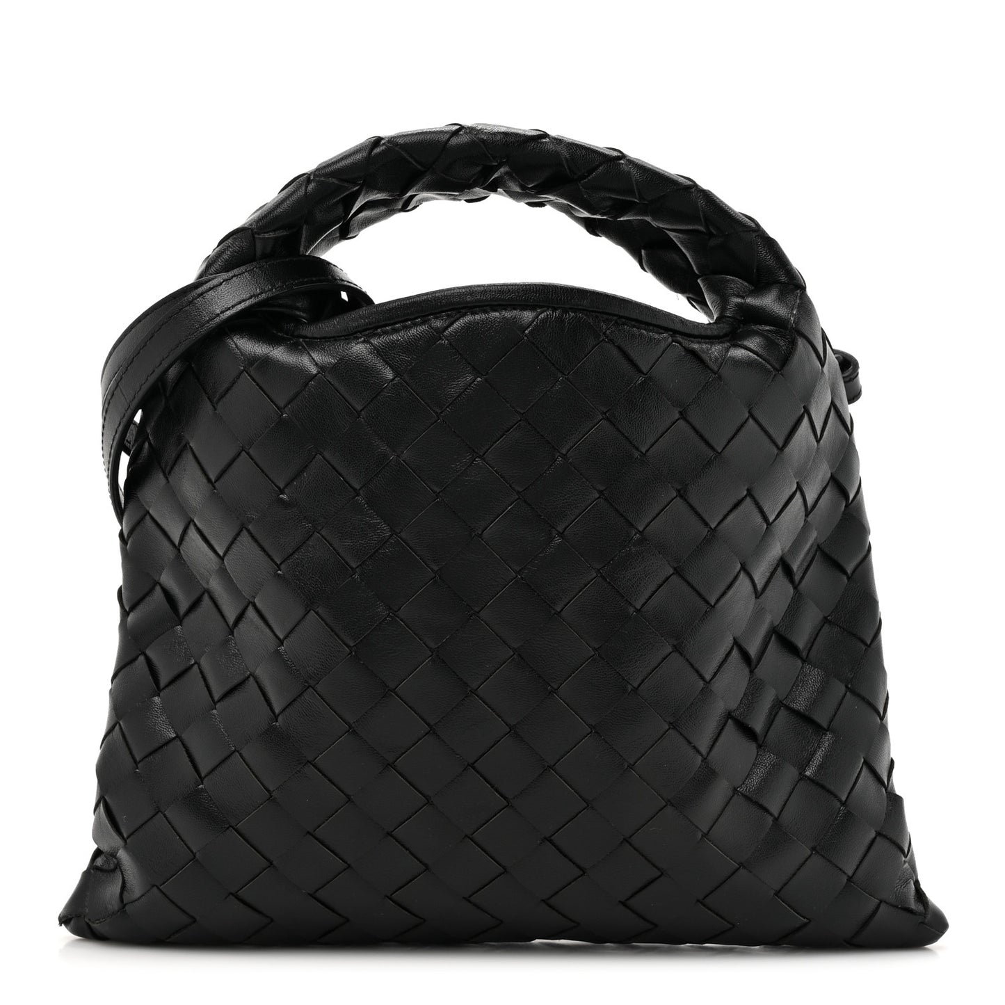 Calfskin Intrecciato Mini Hop Black