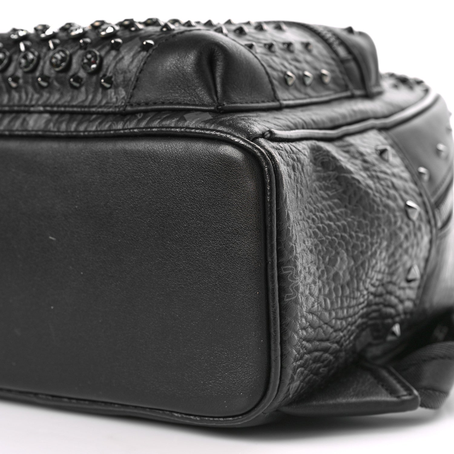 MCM Visetos Swarovski Mini Stark Diamond Backpack Black 8 of 8