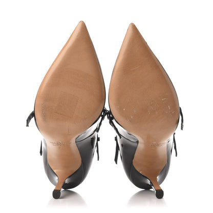 Valentino Garavani Patent Love Latch 100mm Pumps 36 Black Poudre 5 of 11